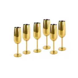 Netto Marken-Discount Echtwerk Sekt-/Champagnerkelch Set 6tlg - gold Angebot