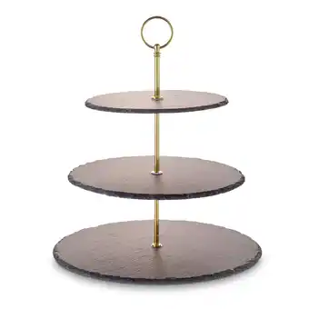 Netto Marken-Discount Schiefer Etagere 3-Stöckig - gold Angebot
