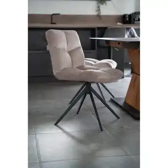 Netto Marken-Discount HOME DELUXE Esszimmerstuhl drehbar 2er Set NODA – Samt Hellbraun Angebot