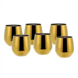 Netto Marken-Discount Echtwerk Wein-/Wasserkelch Set 6tlg - gold Angebot