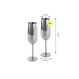Netto Marken-Discount Echtwerk Sekt-/Champagnerkelch Set 2tlg - silber Angebot