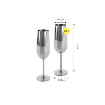 Netto Marken-Discount Echtwerk Sekt-/Champagnerkelch Set 2tlg - silber Angebot