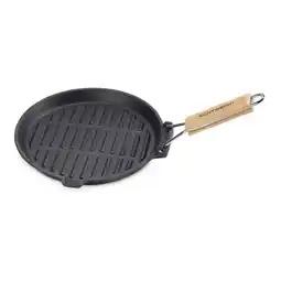 Netto Marken-Discount ECHTWERK Grillpfanne aus GUSS mit Holzgriff 23cm Angebot