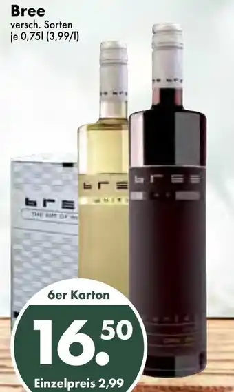 Trink und Spare Bree je 0.75 L 6er Karton Angebot