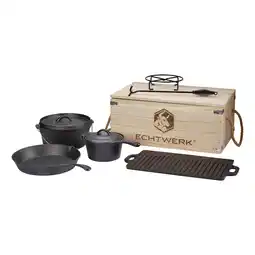 Netto Marken-Discount ECHTWERK 7-teiliges Dutch Oven Set mit Holzkisten Angebot