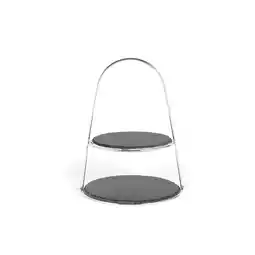 Netto Marken-Discount Schiefer Etagere (Bügel) 2-Stöckig - grau Angebot
