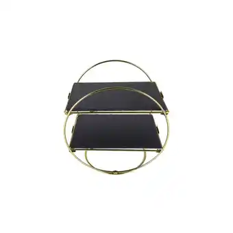 Netto Marken-Discount Schiefer Etagere Art-Deco-Stil 2-Stöckig - gold Angebot
