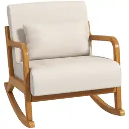 Netto Marken-Discount HOMCOM Schaukelstuhl Polyester, Gummiholz Angebot