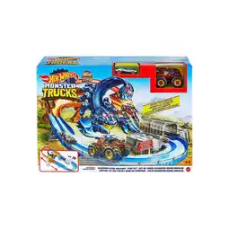Netto Marken-Discount Mattel GTL33 - Hot Wheels - Monster Trucks - Skorpion Beschleuniger Rennbahnset Angebot