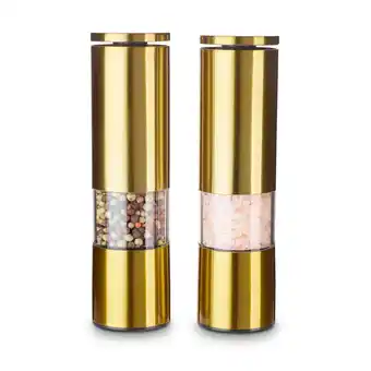 Netto Marken-Discount Salz-/ Pfeffermühlen Set aus Edelstahl - gold Angebot