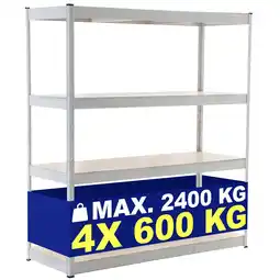 Netto Marken-Discount CLP Schwerlastregal 160X180X60 CM I Böden Bis Je 600 KG Belastbar I Metall-Steckregal Angebot