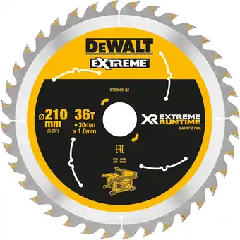 Netto Marken-Discount DeWalt Sägeblatt Kreissägeblatt XR EXTREME RUNTIME DT99566, Ø 210mm, 36Z Angebot
