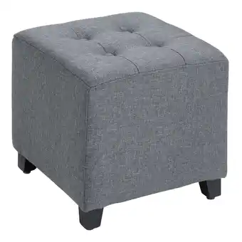 Netto Marken-Discount HOMCOM Fußhocker Leinenimitat(100% Polyester), Gummiholz, Schaumstoff Angebot
