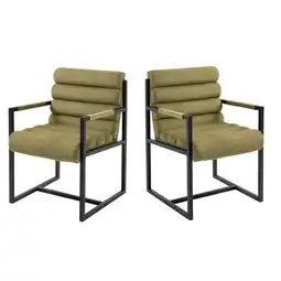 Netto Marken-Discount 2er Set Esszimmerstuhl Vardo Küchenstuhl Lounge Sessel Polsterstuhl Stühle khaki Angebot
