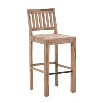 Netto Marken-Discount Wolf Möbel Barhocker Sheesham Handmade Holz Massivholz Hocker Tresen Stuhl Angebot