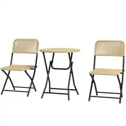 Netto Marken-Discount Outsunny Bistro-Set Stahl, PE Rattan Angebot