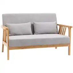 Netto Marken-Discount HOMCOM Loveseat Samt (100% Polyester), Schaumstoff, Gummiholz Angebot