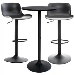 Netto Marken-Discount CLP Bartisch-Set Medora I Runder Stehtisch Und 2x Barhocker Mit Kunststoff-Sitz Angebot