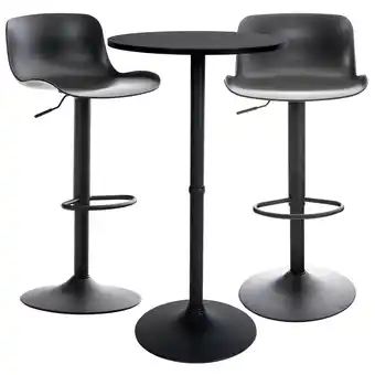 Netto Marken-Discount CLP Bartisch-Set Medora I Runder Stehtisch Und 2x Barhocker Mit Kunststoff-Sitz Angebot