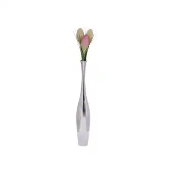 Netto Marken-Discount KADIMA DESIGN Große moderne Aluminium Blumenvase in Silber, 75 cm hoch, stilvoll Angebot