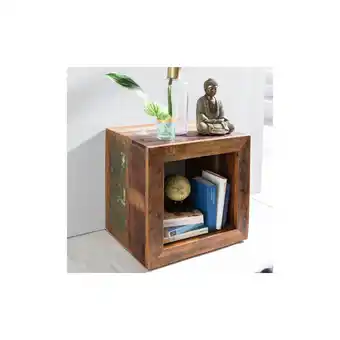 Netto Marken-Discount KADIMA DESIGN Quadratischer Beistelltisch Diana, 45x45x35 cm, Mango-Holz - Shabby-Chic & Stabil Angebot