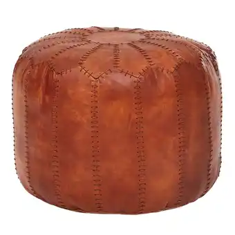 Netto Marken-Discount KADIMA DESIGN Orientalischer Echtleder Sitzhocker, Strapazierfähig & Gemütlich, Braun Angebot