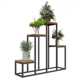 Netto Marken-Discount Outsunny Blumenregal Stahl, Tanne Angebot