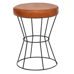Netto Marken-Discount KADIMA DESIGN Industrial Sitzhocker, Sicherer Sitzkomfort in extravagantem Echtleder Angebot