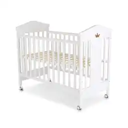 Netto Marken-Discount Cangaroo Babybett Wing 120 x 60 cm Gitterbett Buchenholz Räder 3 Höhenpositionen weiß Angebot