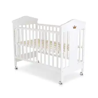 Netto Marken-Discount Cangaroo Babybett Wing 120 x 60 cm Gitterbett Buchenholz Räder 3 Höhenpositionen weiß Angebot