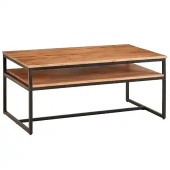 Netto Marken-Discount KADIMA DESIGN Vintage Industrial Couchtisch aus Akazieholz und Eisen, 2 Ablagen, 15 kg Belastbarkeit Angebot