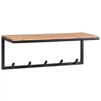 Netto Marken-Discount KADIMA DESIGN Wandgarderobe, Akazienholz & Metallgestell, Stilvoll, 70x27x30 cm Angebot