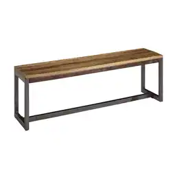 Netto Marken-Discount KADIMA DESIGN Vintage Esszimmerbank im Mangoholz-Stil mit Metallgestell, Stabil & Unikat Angebot