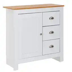 Netto Marken-Discount KADIMA DESIGN Moderne Schubladenkommode, Eiche-Finish, 3 Schubladen, 2 Türfächer Angebot