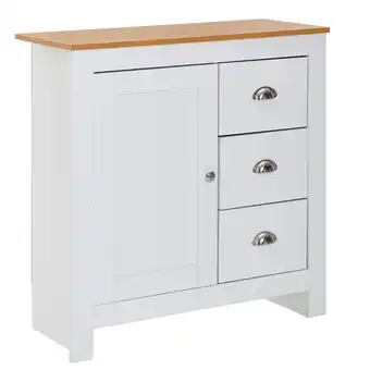 Netto Marken-Discount KADIMA DESIGN Moderne Schubladenkommode, Eiche-Finish, 3 Schubladen, 2 Türfächer Angebot