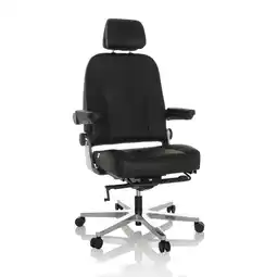 Netto Marken-Discount hjh OFFICE XXL Drehstuhl 24 HOURS F Leder mit abklappbaren Armlehnen Angebot
