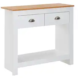Netto Marken-Discount KADIMA DESIGN Konsolentisch Eiche-Weiß, 2 Schubladen, Offenes Fach, Melaminharzbeschichtung Angebot