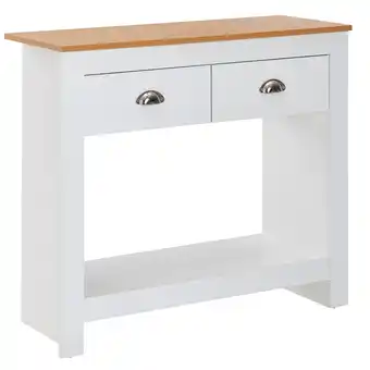 Netto Marken-Discount KADIMA DESIGN Konsolentisch Eiche-Weiß, 2 Schubladen, Offenes Fach, Melaminharzbeschichtung Angebot