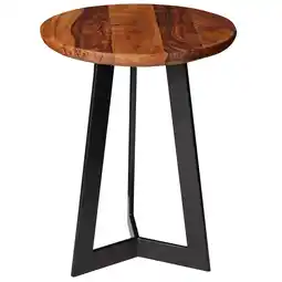 Netto Marken-Discount KADIMA DESIGN Massiver Industrial-Beistelltisch, Holz und Metall, Einzigartige Maserung, Vielseitig Angebot