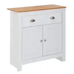 Netto Marken-Discount KADIMA DESIGN Modernes Sideboard mit 2 Schubladen, Eiche und Weiß, Melaminharzbeschichtung Angebot