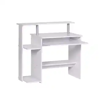 Netto Marken-Discount KADIMA DESIGN Computertisch: Zeitloses Design, Stauraum, Tastaturauszug, Spanplatte, Weiß Angebot