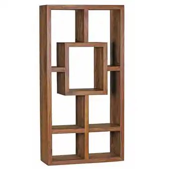 Netto Marken-Discount KADIMA DESIGN Bücherregal NAKO Sheesham-Holz, 90x180 cm, Landhaus-Stil, Ablagefächer Angebot