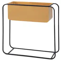 Netto Marken-Discount KADIMA DESIGN Moderner Blumenkübel 60x60x24 cm, Metall, Gold & Schwarz, Rechteckig Angebot