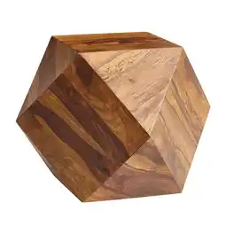 Netto Marken-Discount KADIMA DESIGN Sheeshamholz Couchtisch, Diamant-Design, 57x42,5x57 cm, 30 kg Belastbarkeit Angebot