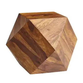 Netto Marken-Discount KADIMA DESIGN Sheeshamholz Couchtisch, Diamant-Design, 57x42,5x57 cm, 30 kg Belastbarkeit Angebot