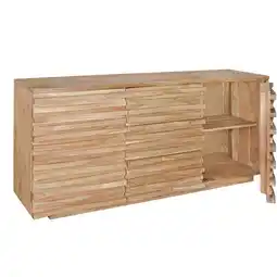 Netto Marken-Discount KADIMA DESIGN Sideboard Akazien-Massivholz, Natur-Baumkante, Landhaus-Stil, 160x75x43 cm Angebot