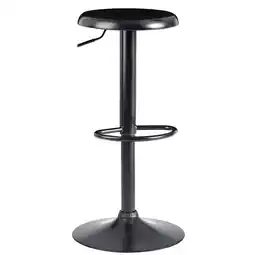 Netto Marken-Discount KADIMA DESIGN Moderne Barhocker, höhenverstellbar mit Fußablage, Schwarz, 40x58-79cm Angebot