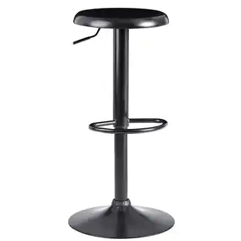 Netto Marken-Discount KADIMA DESIGN Moderne Barhocker, höhenverstellbar mit Fußablage, Schwarz, 40x58-79cm Angebot