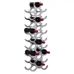 Netto Marken-Discount KADIMA DESIGN Weinregal Flammen aus Aluminium, 27 Flaschen, 98x31x14cm, Modernes Aussehen Angebot