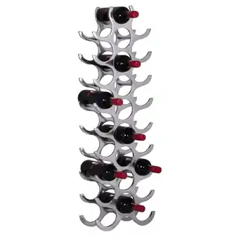 Netto Marken-Discount KADIMA DESIGN Weinregal Flammen aus Aluminium, 27 Flaschen, 98x31x14cm, Modernes Aussehen Angebot
